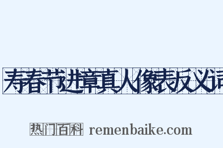 寿春节进章真人像表反义词是什么意思的图片